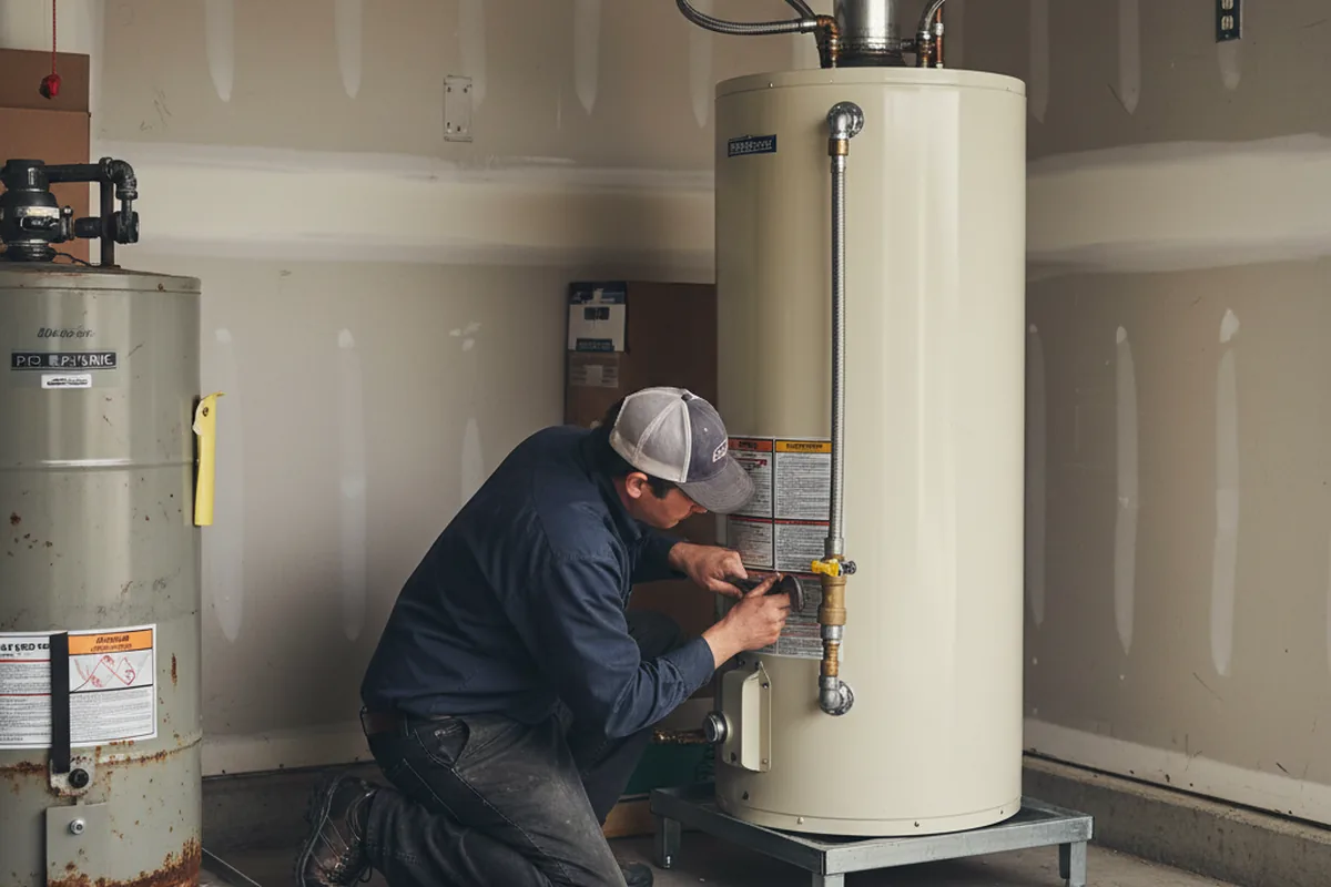 Water heater and shutoff valve replacement in Iona